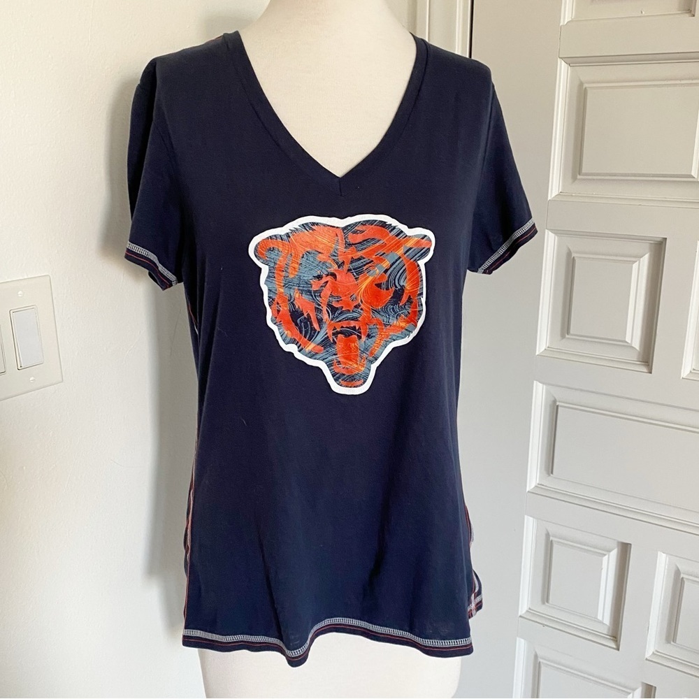 NWT Chicago Bears T-shirt NFL Football Team Apparel Blue Orange Size XL